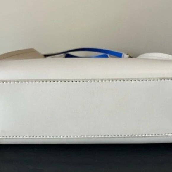 Kate Spade Arbour Hill Leather Cream Blue Bag - Picture 7 of 9